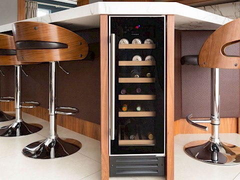 Callum Walker Interiors wooden kitchen wine cooler