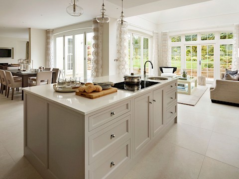 Callum Walker Interiors Classic white kitchen island
